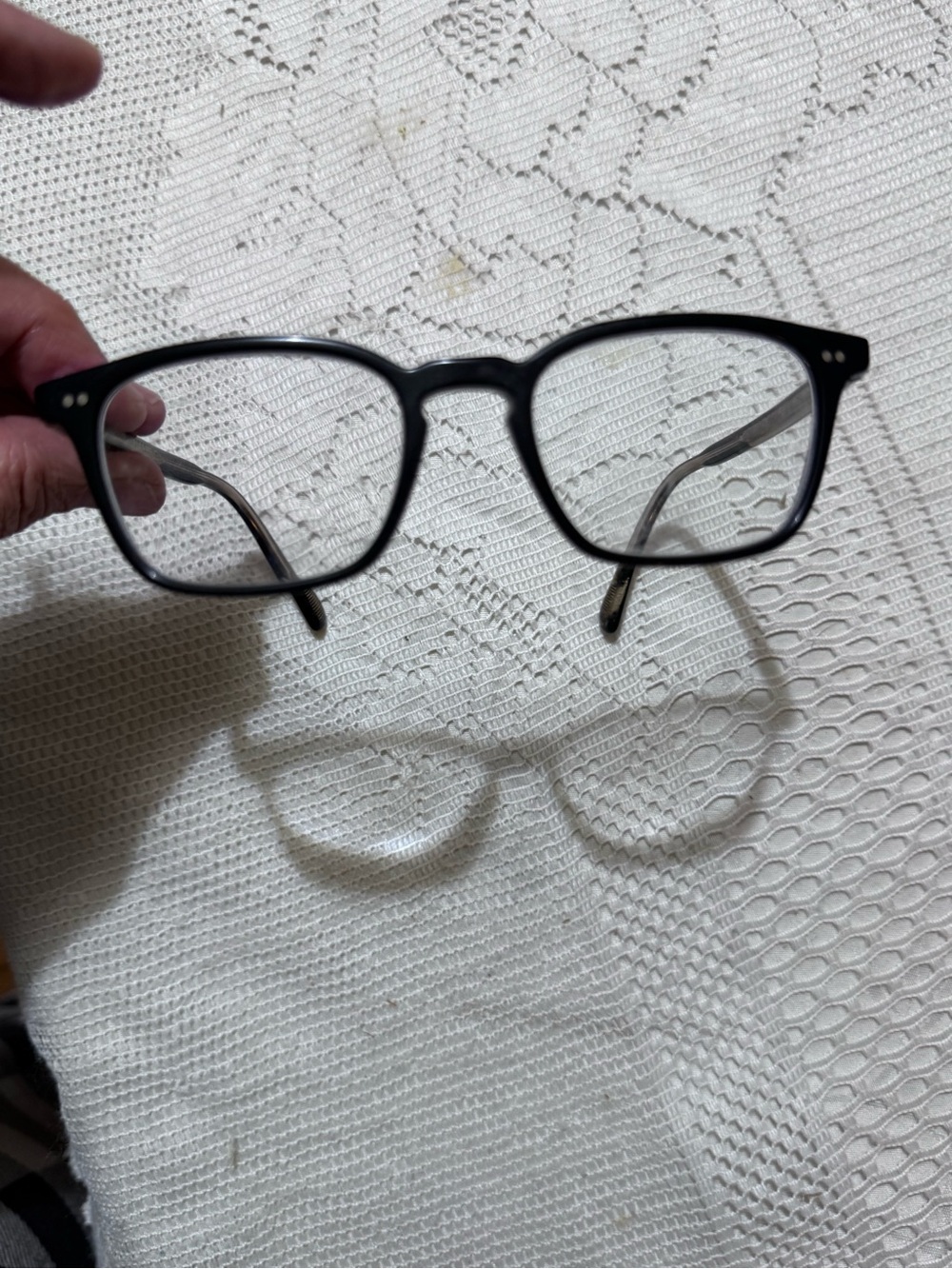 Oliver Peoples Matte Black Men’s Rectangle Optical Glasses